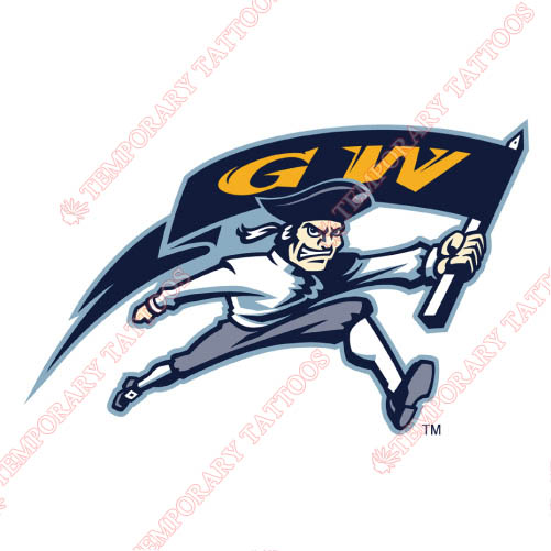 George Washington Colonials Customize Temporary Tattoos Stickers NO.4451